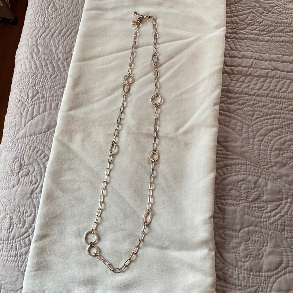Silver long necklace 18”
